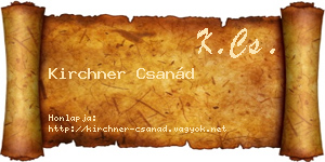 Kirchner Csanád névjegykártya