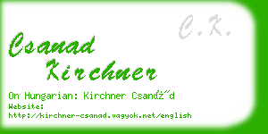csanad kirchner business card